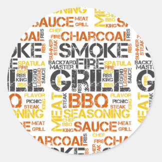 Adesivo Tipografia BBQ Grill Master