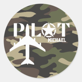 Adesivo Tipografia Camuflada de Piloto, personalizada