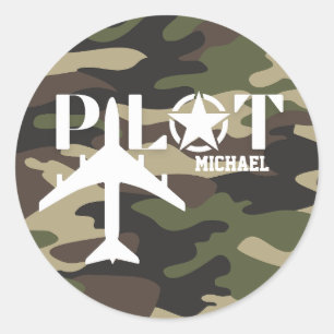 Adesivo Tipografia Camuflada de Piloto, personalizada