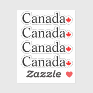 Adesivo Tipografia canadiana com folha quatro de bordo ver