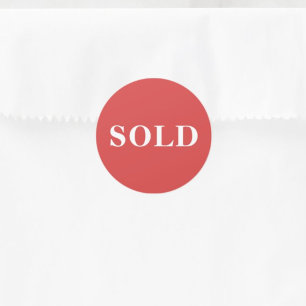 Adesivo Tipografia Clássica Vermelha Coral Vendida