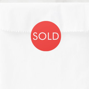 Adesivo Tipografia Clássica Vermelha Moderna Vendida