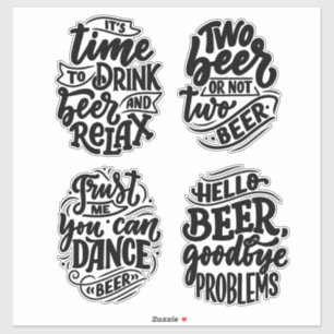 Adesivo Tipografia da cerveja