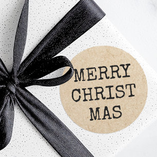 Adesivo Tipografia da máquina de escrever Feliz Natal Kraf