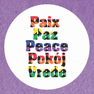 Adesivo Tipografia da Paz Arco-Íris