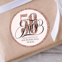 Tipografia de aniversário do rosa Dourado Glitter