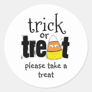 Adesivo Tipografia de Candy Corn do Dia das Bruxas ou Trav