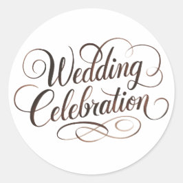 Adesivo Tipografia de Casamento Mocha Mousse Watercolor