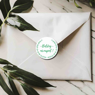 Adesivo Tipografia de desejos do Dia do Nome Húngaro