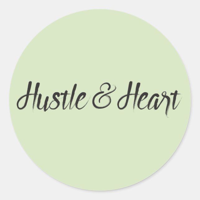 Adesivo Tipografia de Hustle e Heart (Frente)