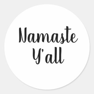 Adesivo Tipografia de Namaste Y’all Yoga