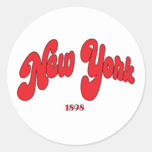 Adesivo Tipografia de Nova York Preto-Cinza