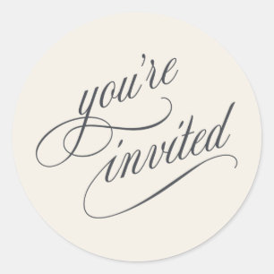 Adesivo Tipografia de Script de Caligrafia Elegante