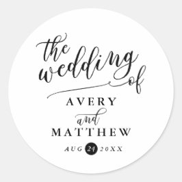 Adesivo Tipografia de Script Simples | Casamento