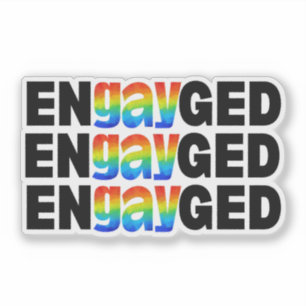 Adesivo Tipografia de TiGay com Orgulho gay moderno bonito