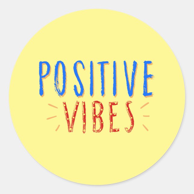 Adesivo Tipografia de Vibes Positivas Vibrantes (Frente)