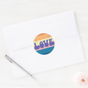 Adesivo Tipografia Do Amor Com Vintage Sunset Strips