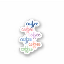 Adesivo Tipografia do café para vinheta de compro de café