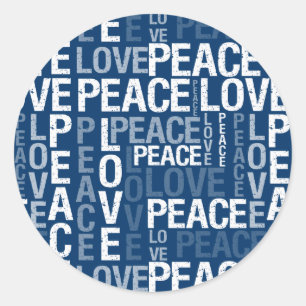 Adesivo Tipografia do Peace Love