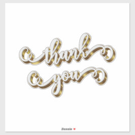 Adesivo Tipografia Dourada moderna Obrigado