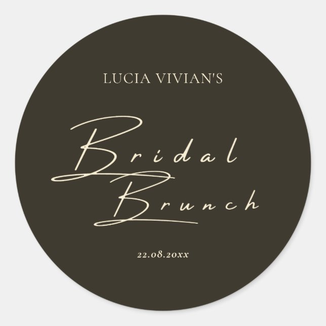 Adesivo Tipografia e Caligrafia Verde Escuro Moderna (Frente)