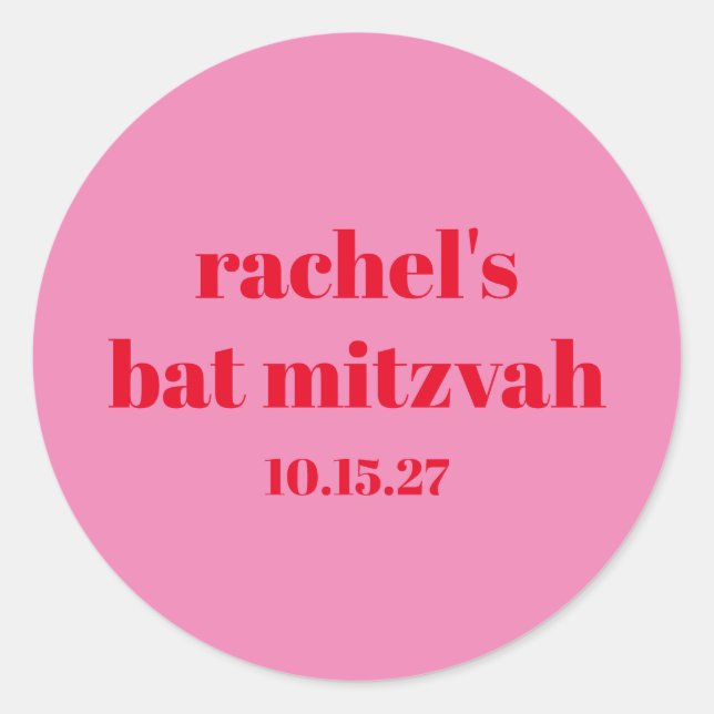 Adesivo Tipografia em negrito - Vermelho Cor-de-rosa - Ver (Frente)