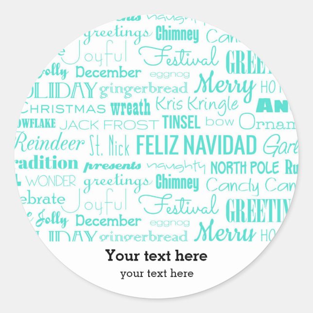 Adesivo Tipografia Holidays Season (Frente)