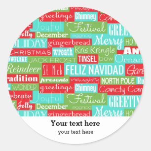 Adesivo Tipografia Holidays Season