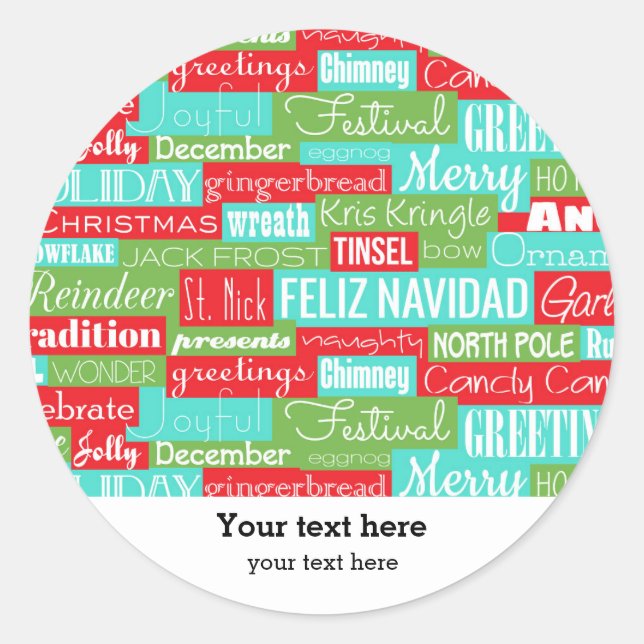 Adesivo Tipografia Holidays Season (Frente)