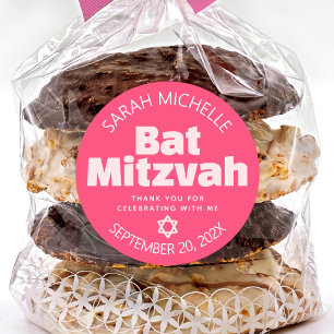 Adesivo Tipografia Legal do Bat Rosa Mitzvah Bold Tipograf