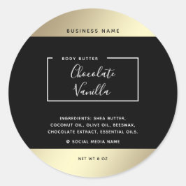 Adesivo Tipografia moderna minimalista cosméticos preto ou