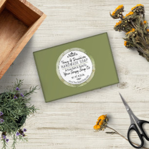 Adesivo Tipografia Moderna Mola Verde De Sabão Feita À Mão