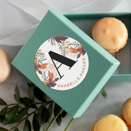 Adesivo Tipografia Moderna O Outono Deixa Nome Monograma