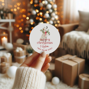 Adesivo Tipografia Natal Cão Feliz Natal