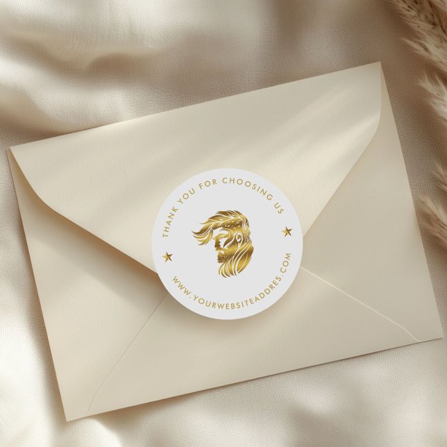 Adesivo Tipografia Personalizada do Logotipo de Barber Per (Criador carregado)