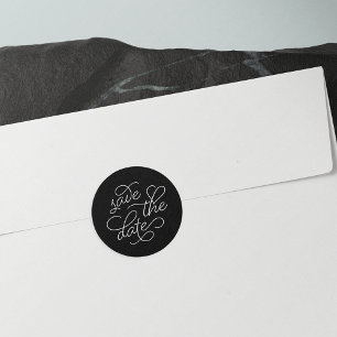 Adesivo Tipografia Preta e Branca Salva a Data