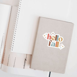 Adesivo Tipografia Retro de outono de Hello