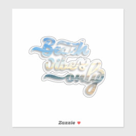 Adesivo Tipografia só das víblias de praia