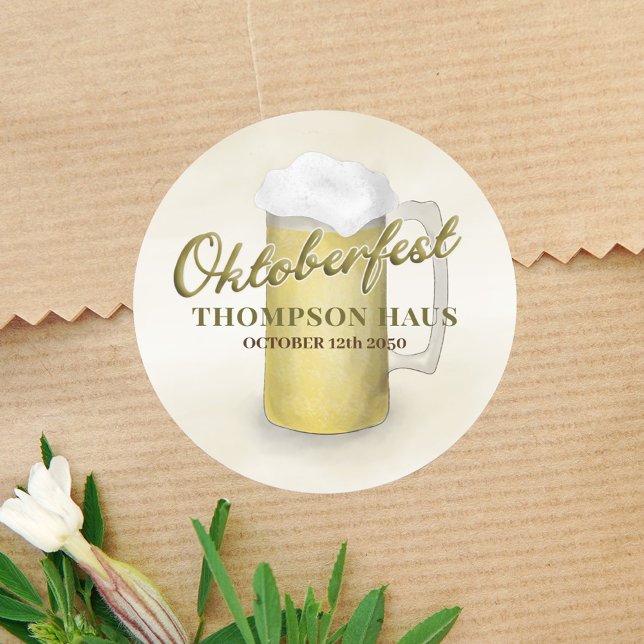 Adesivo Tipografia Trendy Script Oktoberfest Beer (Simple creative Oktoberfest custom sticker. )