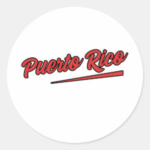 Adesivo Tipografia Vermelha Porto Rico