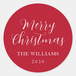 Adesivo Tipografia Vermelho Feliz Natal