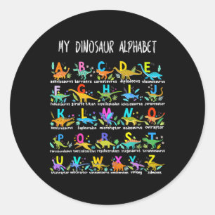 Adesivo Tipos De Dinossauros Alfabeto Abc Byck Para Escola