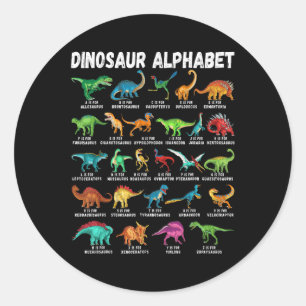 Adesivo Tipos De Dinossauros Alphabet A-z Abc Dino Identif