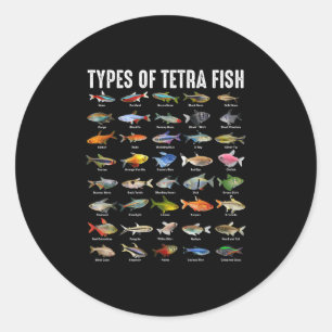 Adesivo Tipos de peixes Tetra - Espécies de peixes aquário