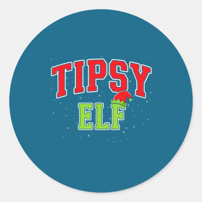 Adesivo Tipsy Elf Christmas Family Matching Group Xmas  (Frente)