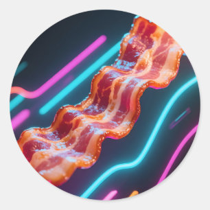 Adesivo Tira de Bacon Cibernético Neon