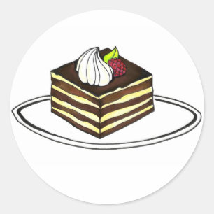 Adesivo Tiramisu Bakery Plate Raspberry Foodie