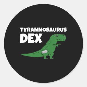 Adesivo Tiranossauro do Dia-a-camisetas Dex Diabetes Consc