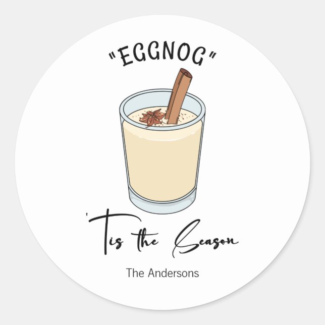 Adesivo Tis The Season Eggnog Holiday (Frente)