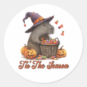 Adesivo Tis' The Season Halloween Capybara